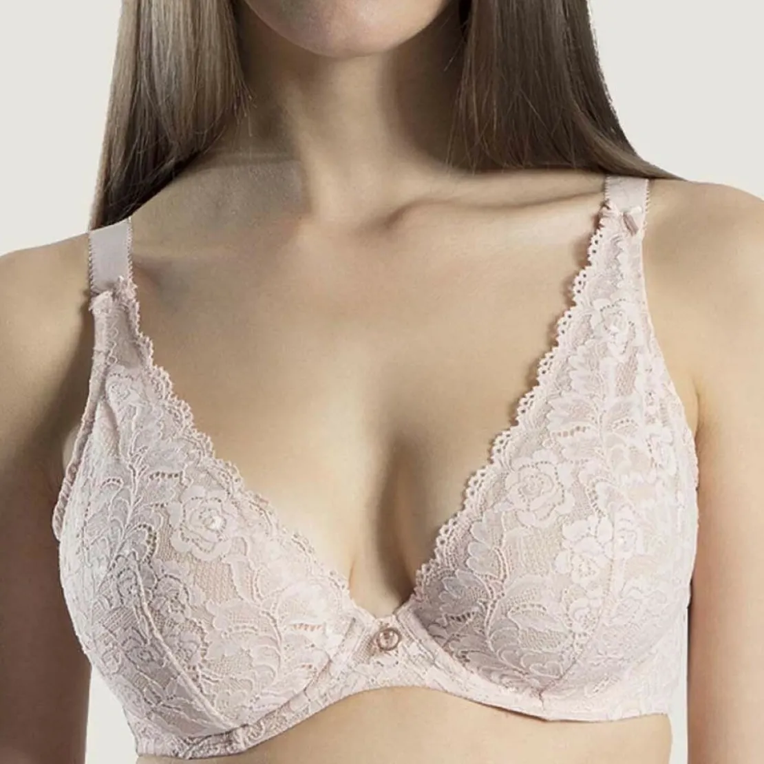 AubadeSoutien-gorge triangle plongeant armatures nude- Rosessence