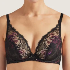 AubadeSoutien-gorge triangle plongeant armatures violet- AUBE AMOUREUSE