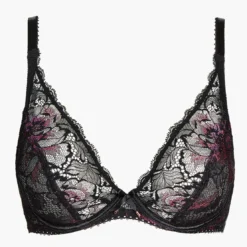 AubadeSoutien-gorge triangle plongeant armatures violet- AUBE AMOUREUSE