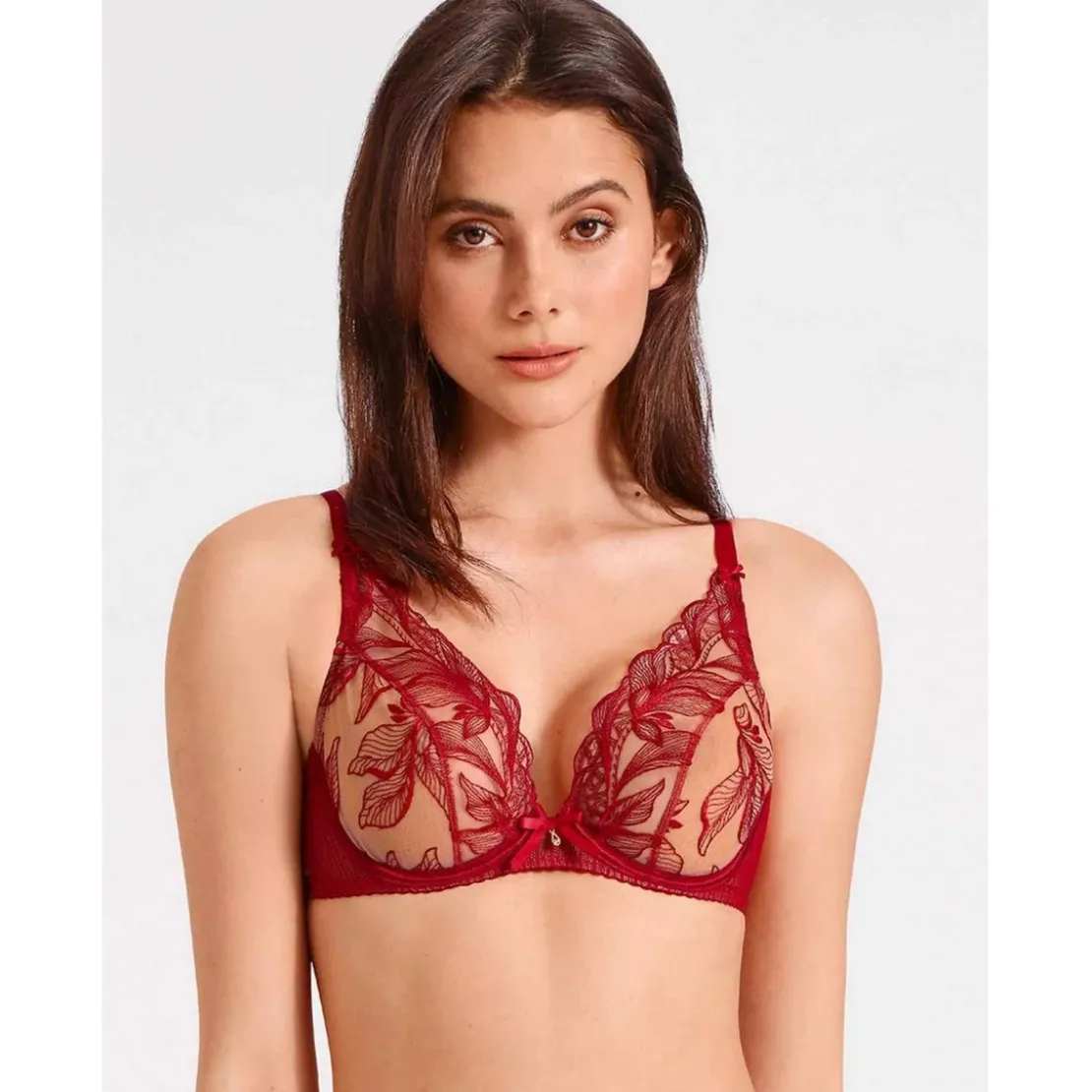 AubadeSoutien-gorge Triangle Plongeant Armature Aubade rouge- FLEUR DE TATTOO