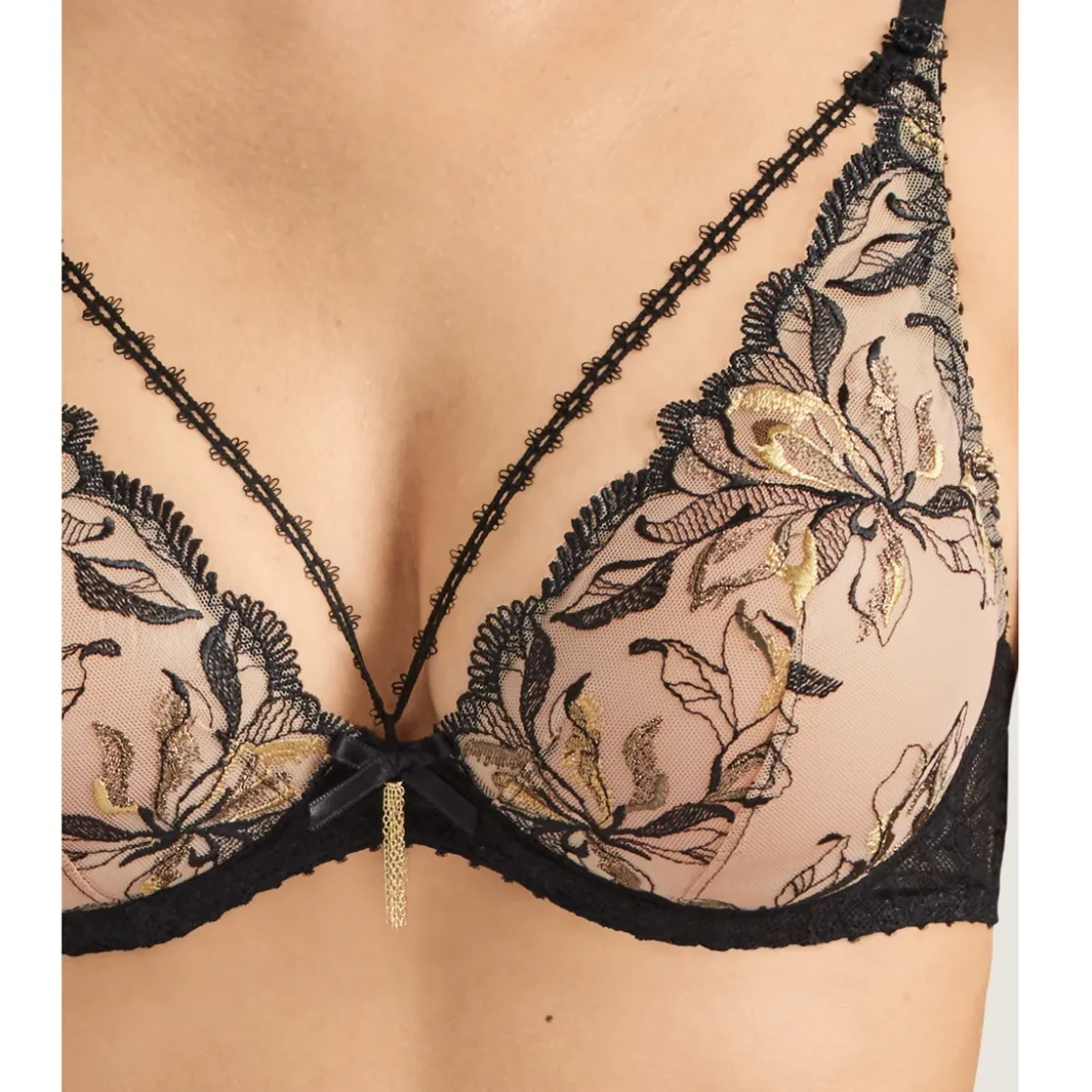 AubadeSoutien-gorge triangle plongeant armatures gris- ENCRE DE CHINE