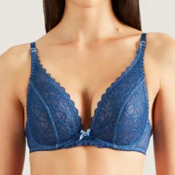AubadeSoutien-gorge triangle plongeant armatures bleu- L'Odalisque