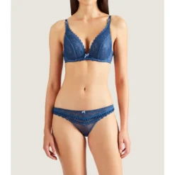 AubadeSoutien-gorge triangle plongeant armatures bleu- L'Odalisque
