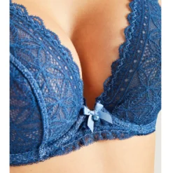 AubadeSoutien-gorge triangle plongeant armatures bleu- L'Odalisque