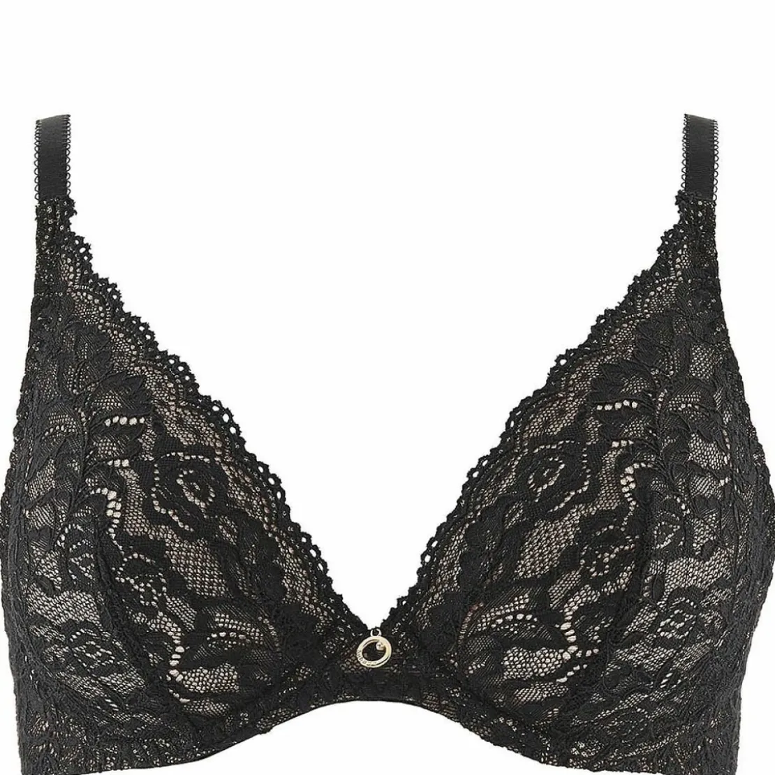 AubadeSoutien-gorge triangle plongeant armatures noir- Rosessence
