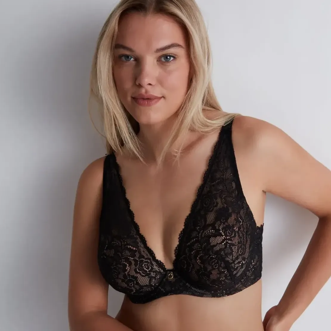 AubadeSoutien-gorge triangle plongeant armatures noir- Rosessence