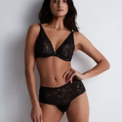 AubadeSoutien-gorge triangle plongeant armatures noir- Rosessence