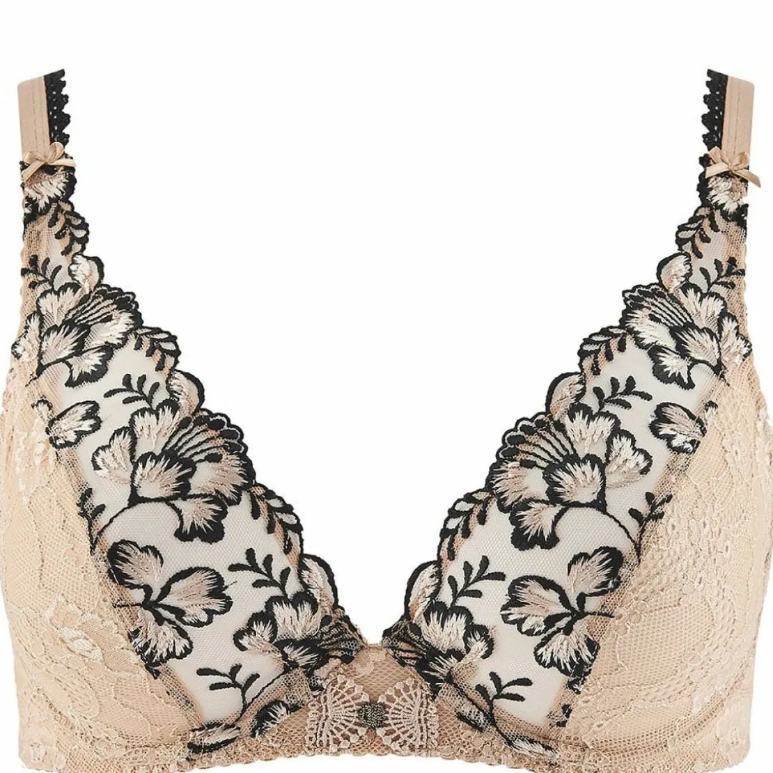 AubadeSoutien-gorge triangle plongeant beige- Poésie d'Orient