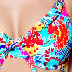 Audelle SwimHaut de maillot de bain tour de cou à armatures Audelle FIESTA print multi