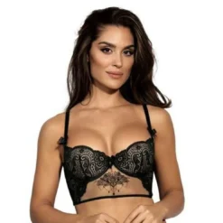 Axami lingerieSoutien-gorge corset armatures Noir à voile transparent Axami - SEDUCTIVE WOMAN