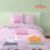 AymaxParure Enfant Peppa Pig Reversible Rose - 100% coton