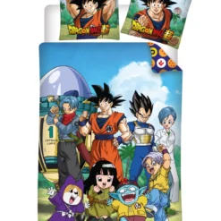 AymaxParure housse de couette garçon DRAGON BALL Z multicolore réversible en polycoton 140x200 cm + taie