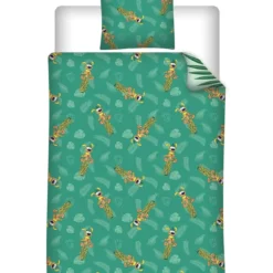 AymaxParure housse de couette enfant mixte MARSUPILAMI vert clair réversible en polycoton 140x200 cm + taie