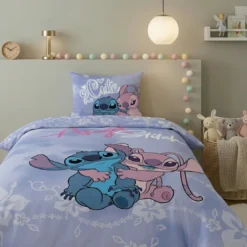 AymaxParure housse de couette enfant mixte STITCH violet réversible en polycoton 140x200 cm + 1 taie