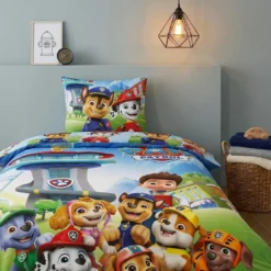 AymaxParure housse de couette enfant mixte PAT' PATROUILLE multicolore réversible en polycoton 140x200 cm + 1 taie