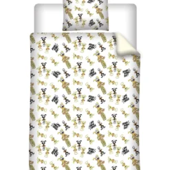 AymaxParure housse de couette enfant mixte MARSUPILAMI jaune pâle réversible en polycoton 140x200 cm + taie