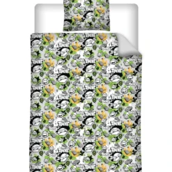 AymaxParure housse de couette enfant polycoton réversible TORTUES NINJAgris clair 140 x 200 cm + taie