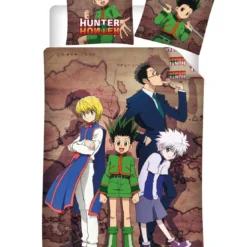 AymaxParure housse de couette garçon HUNTER X HUNTER réversible en coton 140x200 cm + 1 taie