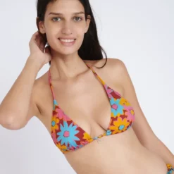 Banana MoonHaut de maillot de bain triangle - Multicolorebordeaux- LYCHEE