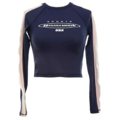 Banana MoonHaut de maillot de bain crop top manches longues Bleu Banana Moon- PLAYER