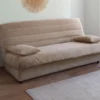 BecquetBande de socle clic-clac en velours côtelé beige grège - FAR CLIC CLAC