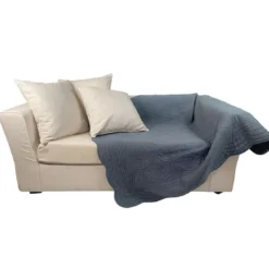BecquetBoutis ou couvre lit uni en coton gris - BAILLARGUES