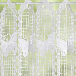 BecquetBrise-bise macramé papillons PEONY blanc