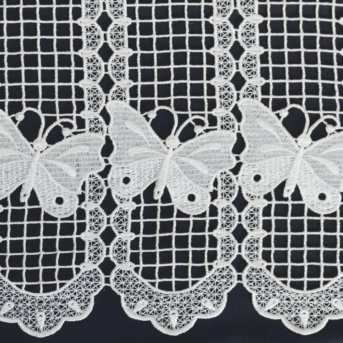 BecquetBrise-bise macramé papillons PEONY blanc