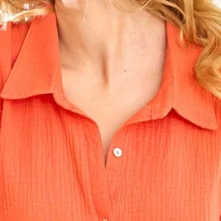 BecquetChemise de nuit en gaz coton - corail