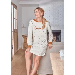BecquetChemise de nuit en polyester DOTSNUIS - blanc cassé