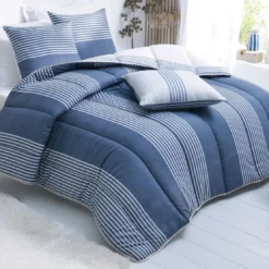 BecquetCouette chaude 400 g/m² bleue à rayures - PLONGEON