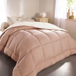 BecquetCouette double face tempérée 200 g/m² beige rosé - MICROFIBRE POLAIRE