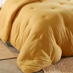 BecquetCouette légère 200 g/m² Microfibre lavée jaune ocre - ZEPHYR
