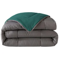 BecquetCouette très chaude 400g/m² gris moyen en microfibre - BICOLORE