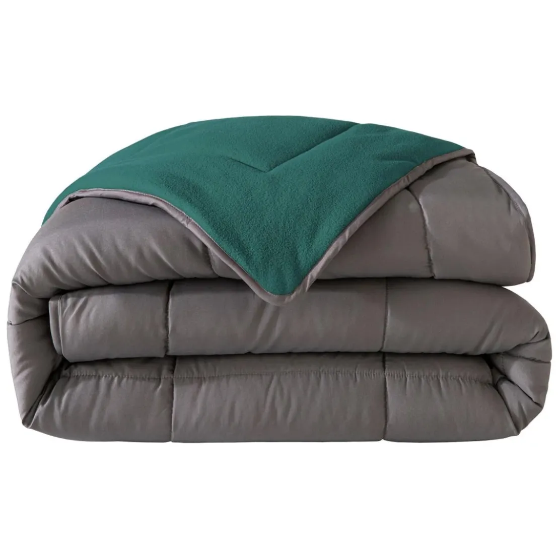 BecquetCouette très chaude 400g/m² gris moyen en microfibre - BICOLORE
