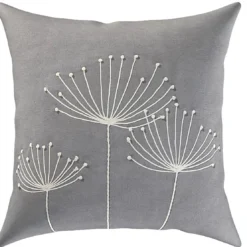 BecquetCoussin brodé LAYA - gris