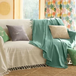 BecquetCoussin brodé LAYA - gris