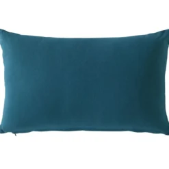 BecquetCoussin en coton bleu pétrole à motif zigzag - PUFFY