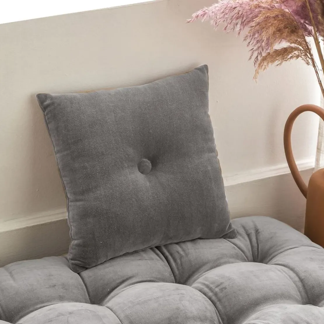 BecquetCoussin en coton gris - VELOURS CAPTON