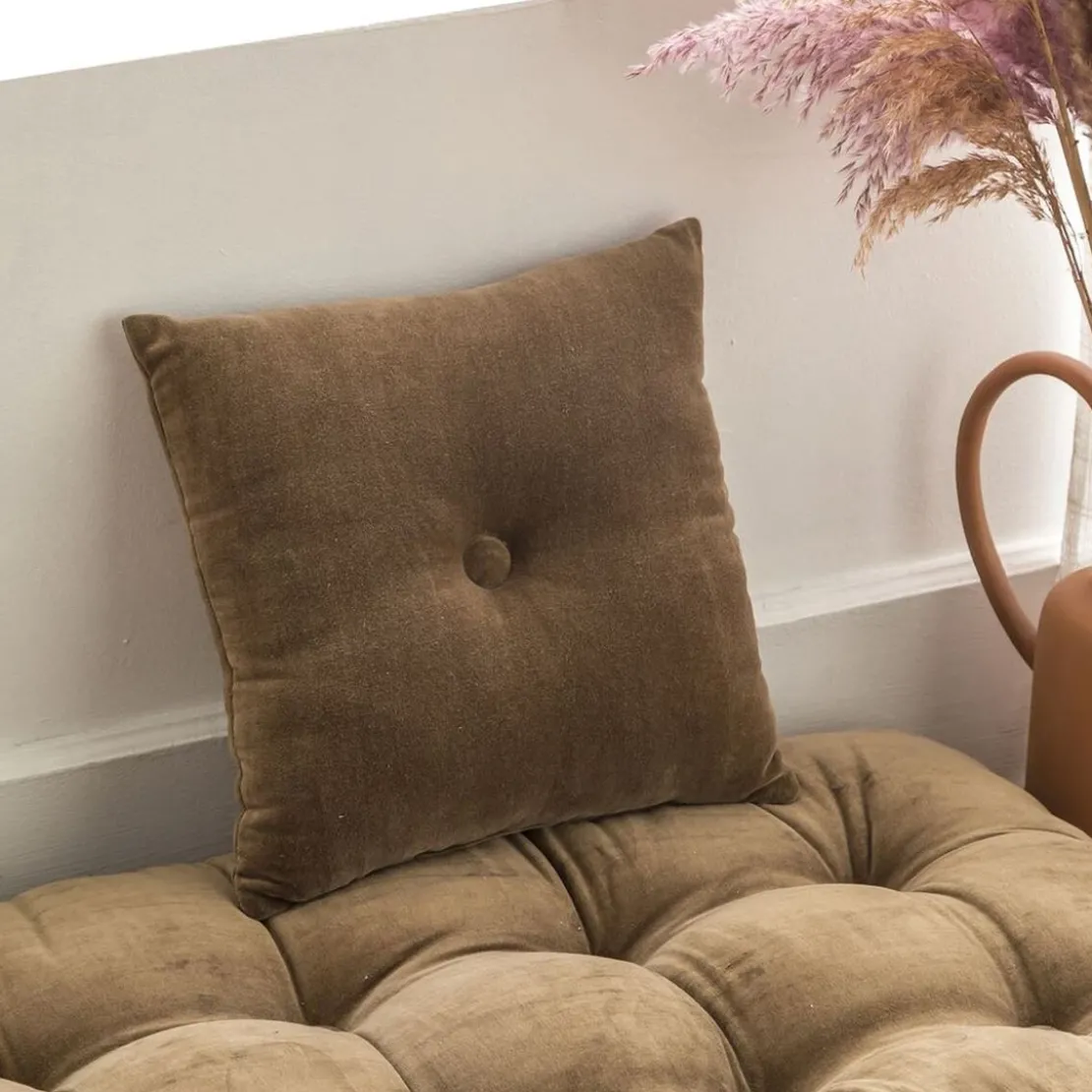 BecquetCoussin en coton marron glacé - VELOURS CAPTON