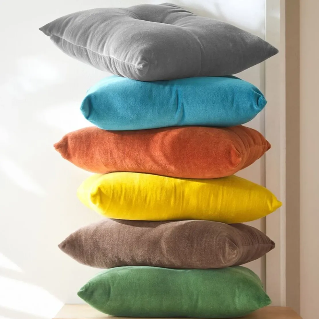 BecquetCoussin en coton marron glacé - VELOURS CAPTON