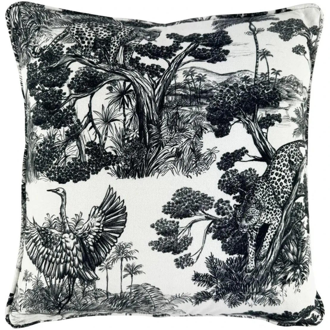BecquetCoussin en coton noir - ANIMALIA