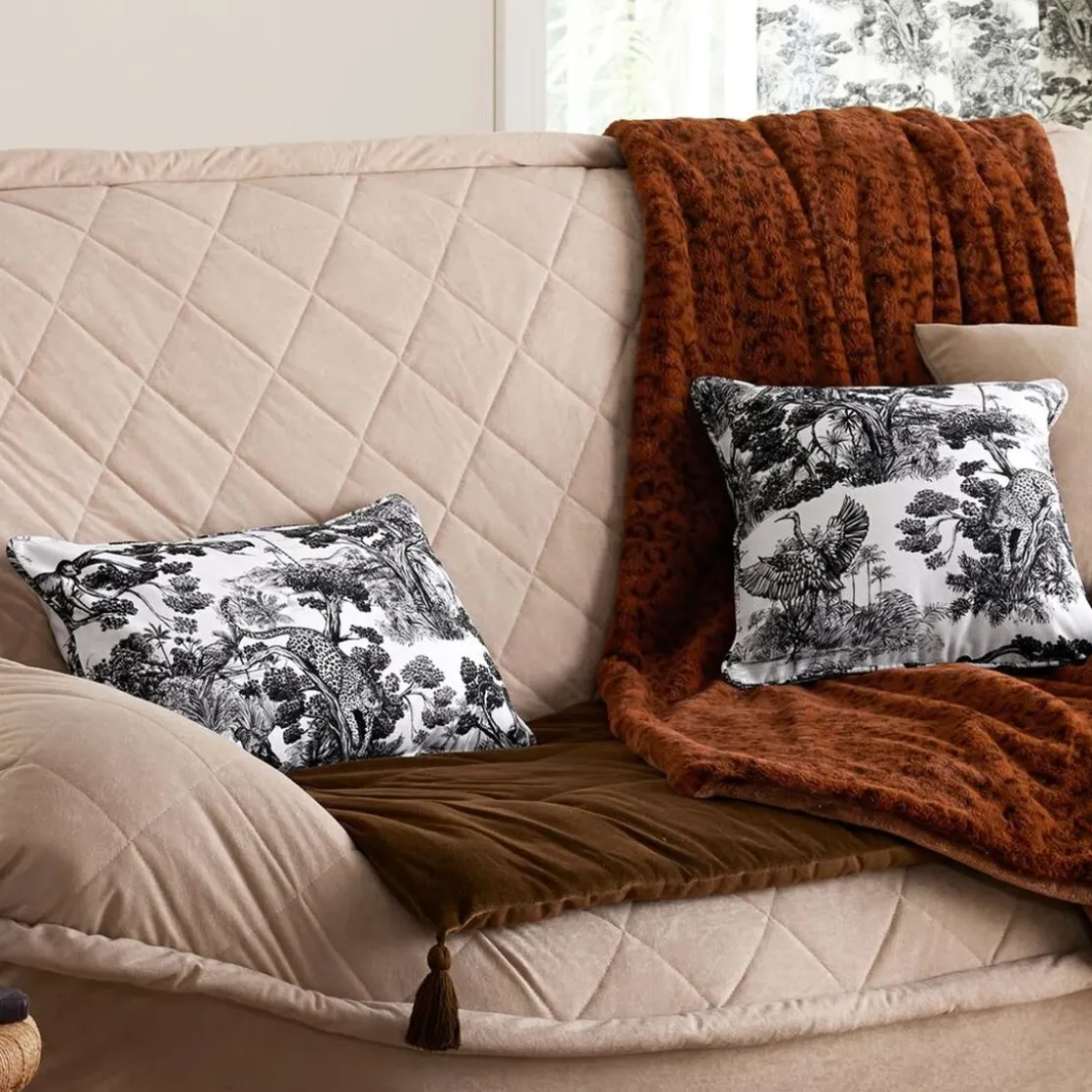 BecquetCoussin en coton noir - ANIMALIA
