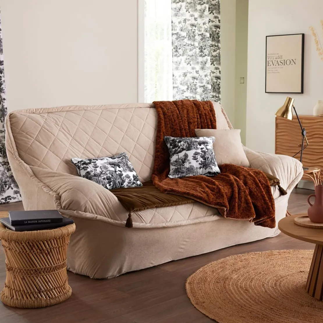 BecquetCoussin en coton noir - ANIMALIA