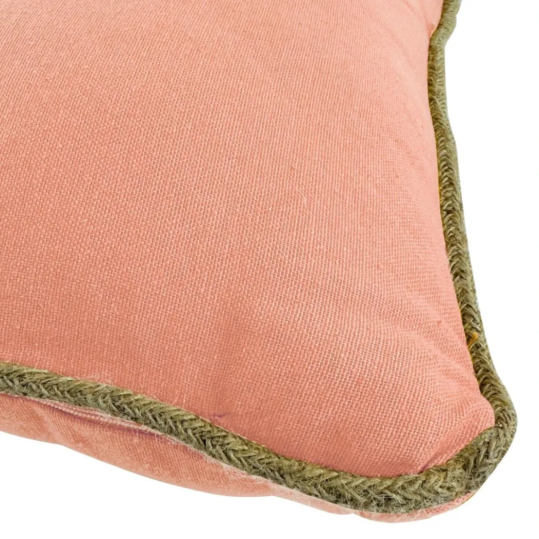 BecquetCoussin en coton recyclé rose poudré uni - CORDIA
