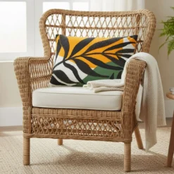 BecquetCoussin imprimé en coton multicolore - ROSEAUX