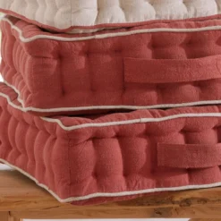 BecquetCoussin matelas capitonné orange terracotta - NITI
