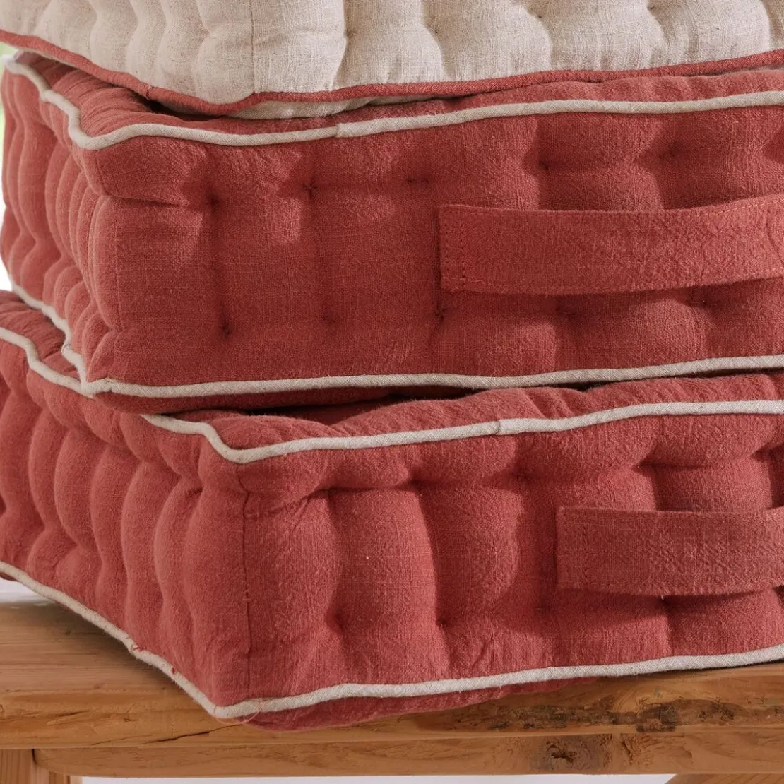 BecquetCoussin matelas capitonné orange terracotta - NITI