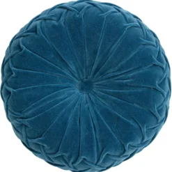 BecquetCoussin rond en coton bleu canard - VELOURS