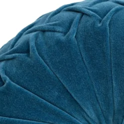 BecquetCoussin rond en coton bleu canard - VELOURS